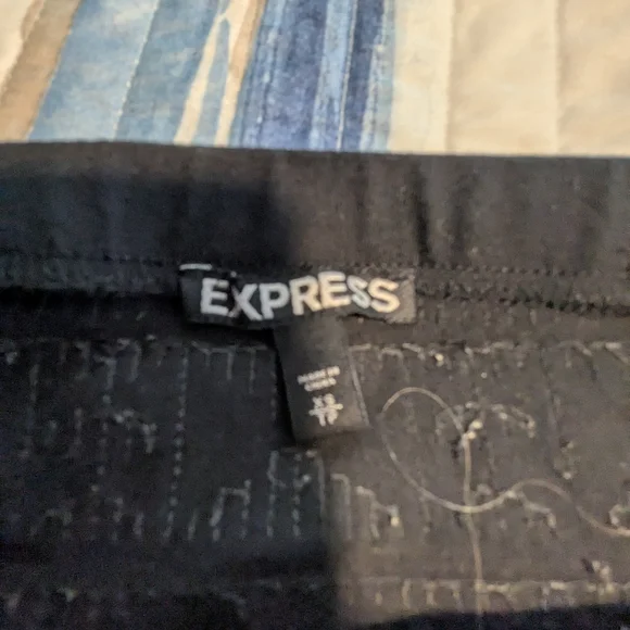 Express Black and Silver Sequin Mini Pencil Skirt - Picture 7 of 7